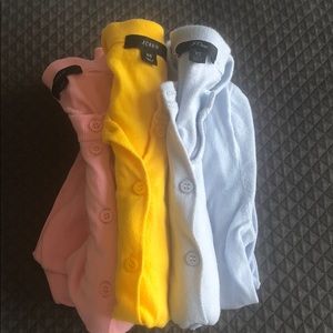 3 j crew cotton cardigans